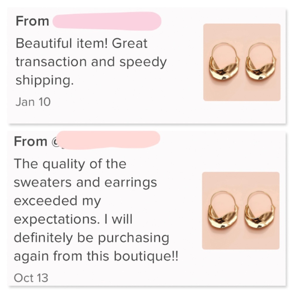 Irregular Hoop Fashion Earrings Gold Tone - Picture 4 of 4